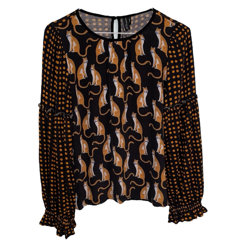 Contrasting Leopard Blouse - Picture 4 of 5